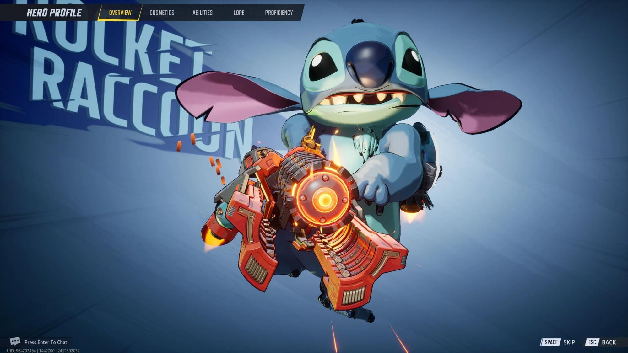 Marvel Rivals Stitch (Rocket Raccoon) Mod v1.0